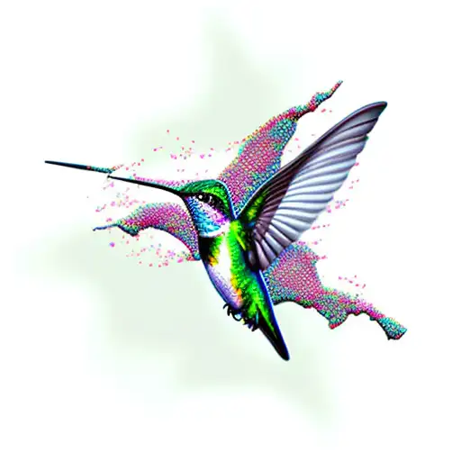 Hummingbird With Breast Cancer Ribbon