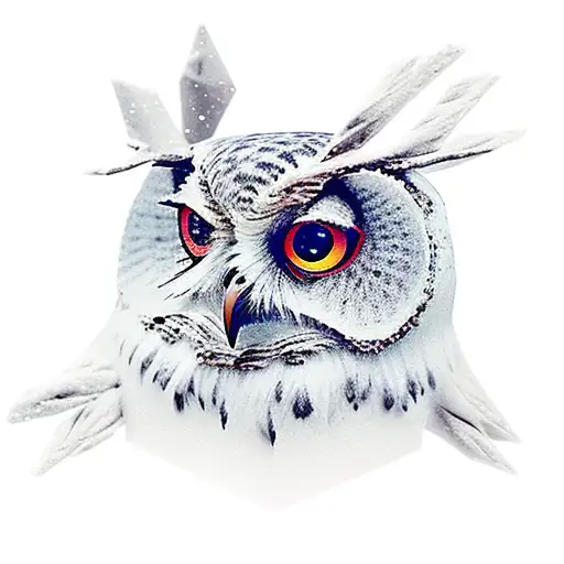 A Cello Made Of Snowflakes With An Owl Perched On Top