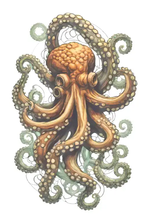 Octopus Scientist With Molecular Biology Inspired