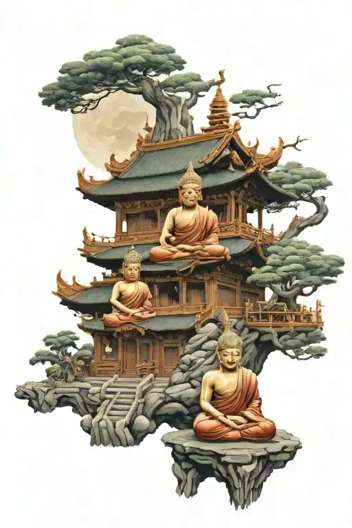 Buddhist Temple Guardians
