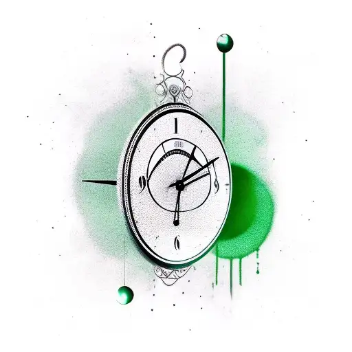 Clock Pendulum Black Green