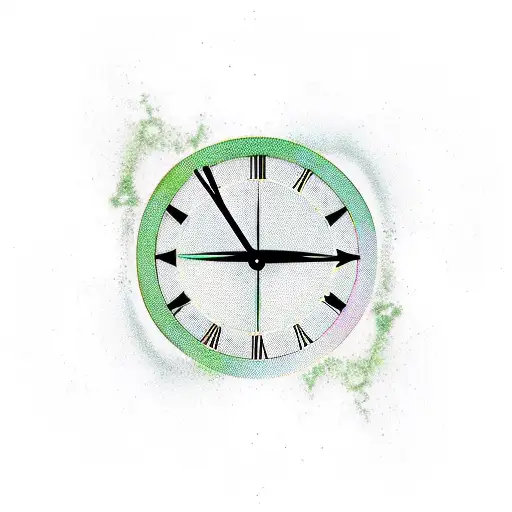 Clock Pendulum Black And Green