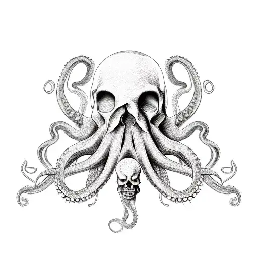 Octopus With Skull