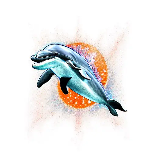 Dolphin With Orange