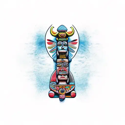 Totem Pole With Taurus And Cancer