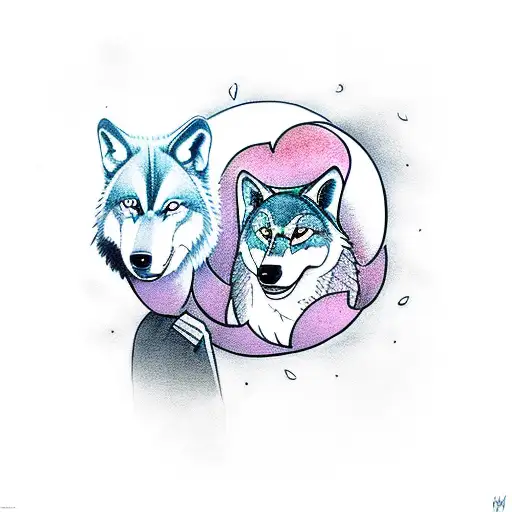 A Wolf In The Night Battling His Emotions Because He Doesn't Want To Be Lonely Anymore