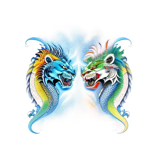 Dragon And Lion