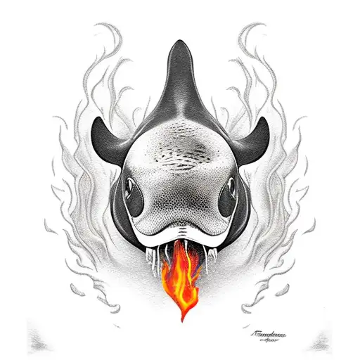 Orca Black White In Fires