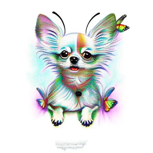 Papillon Chihuahuas Dog Butterfly