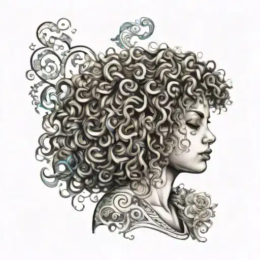 Curly Hair Girl Dreaming Of Love And Connection