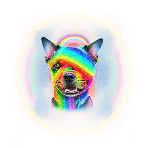 Rainbow Bridge With Dogs