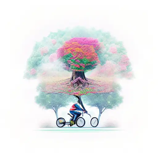 Bike Against Tree
