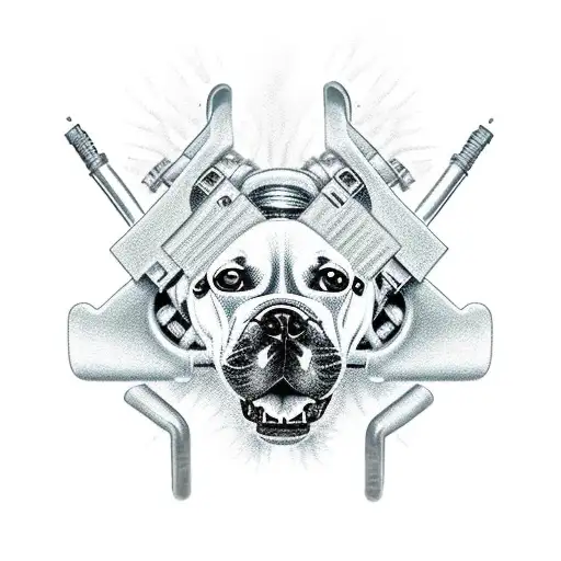 A Mechanic Dog Headbanging To Heavy Metal Music