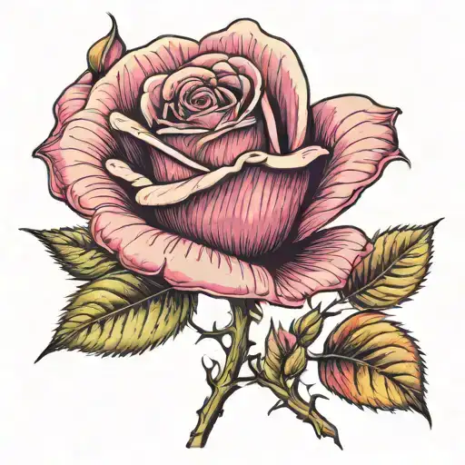 Single Rose With Stem Rose