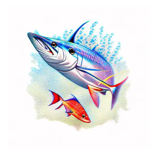 Coral And Fish Swordfish