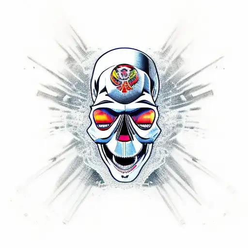 Jitsu Skull Pistons Motorcycle