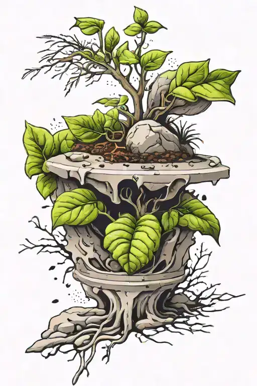 Plant Sprouting Through Concrete