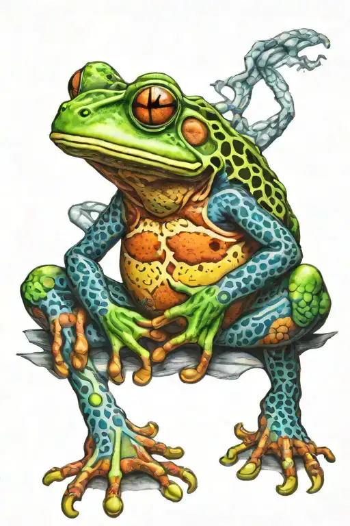 Frog Sitting Cross Legged