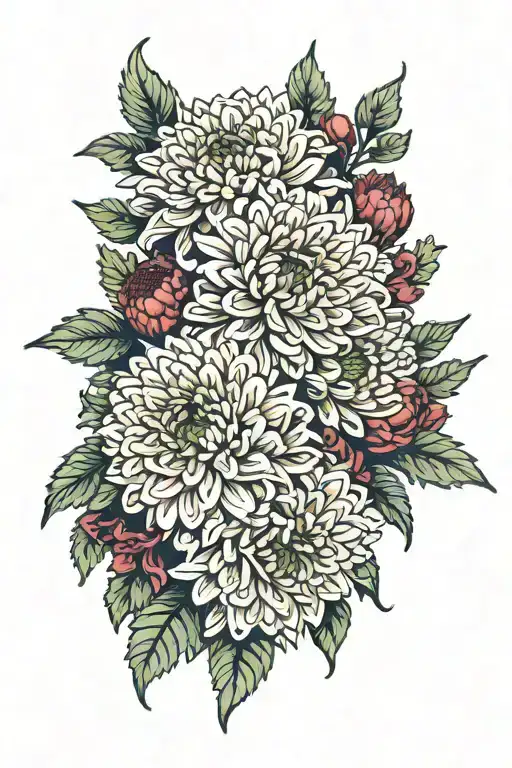 Dying Chrysanthemum Bouquet