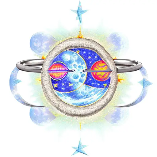 Sword Stars Ring Moon Sun Heart