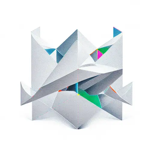 Geomatric Three Directional Arrow In 45 Degree Angle