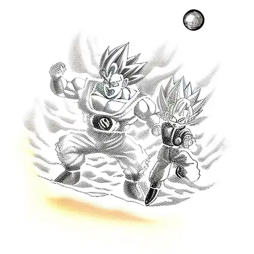 Dragon Ball Characters Enjoying A Day At The Beach