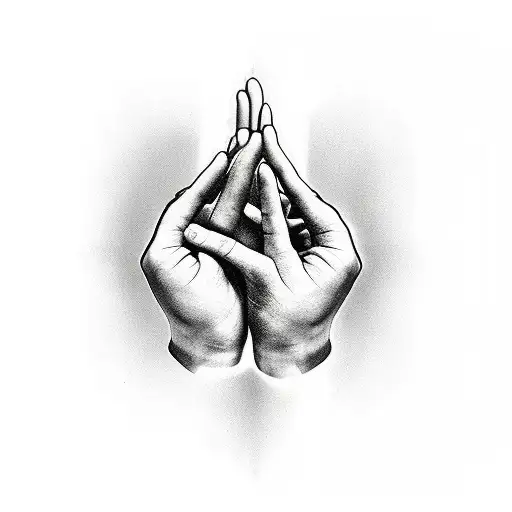 Praying Hands With Dagger