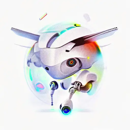 A Futuristic Robotic Animal Playing A Video Game