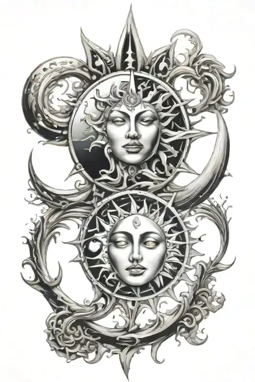 Sun And Moon Intertwined