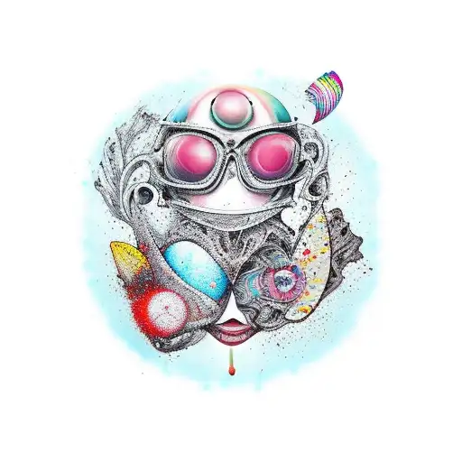 Tabla De Surf Con Caras Femeninas Pintadas A Full Color