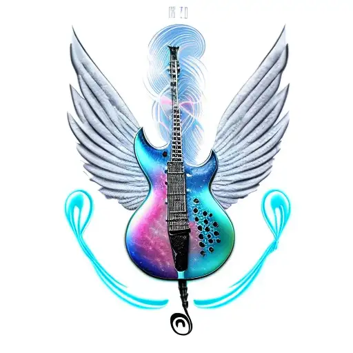 Treble Clef Shaped Electric Guitar With Wings