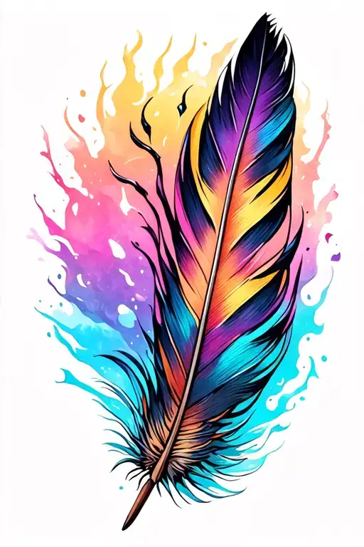 Feather Struck By Arrow Design