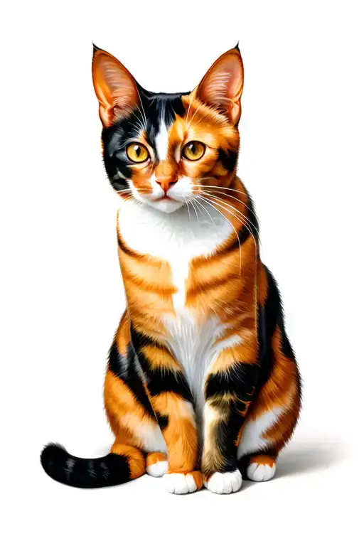 Calico Cat With Only One Ear