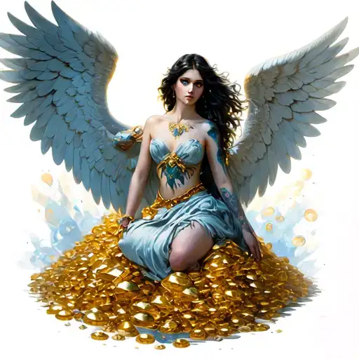 Dark Angel With Tons Of Treasure