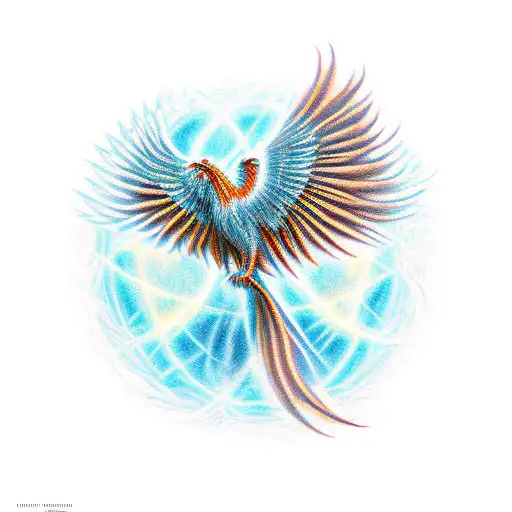 Rebirth Fire Phoenix Golden Ratio