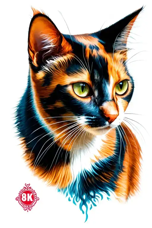 Calico Cat With One Ear