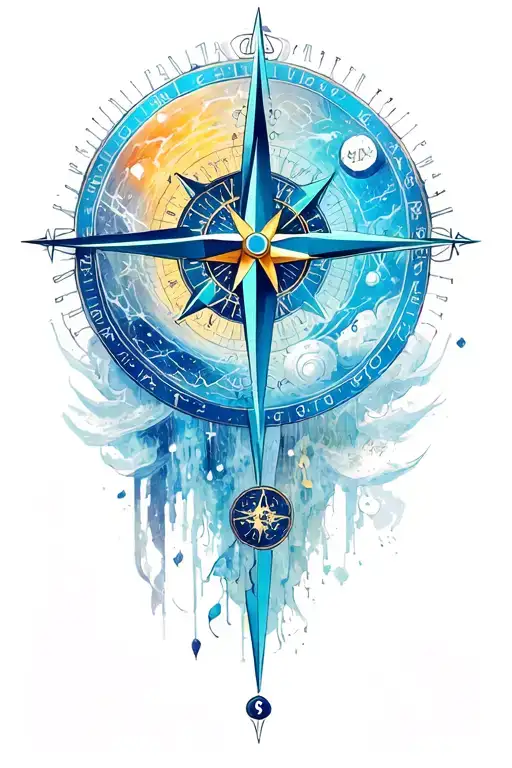 Galactic Compass Design Incorporating Elements