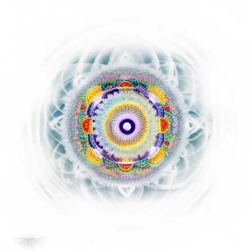 Spiritual Mandala With A Moon In The Center