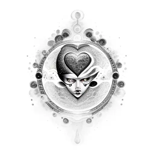 A Powerful Black-grey Tattoo Of The Word 'Loveless' Surrounded By Swirling Cosmic Energy