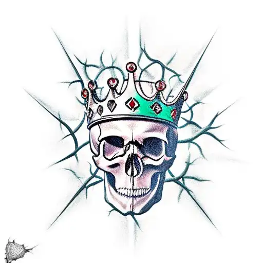 Skull Whith Crown Of Thorns