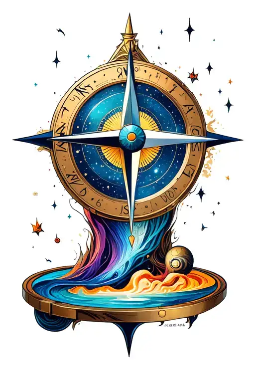 Galactic Compass Design Representing