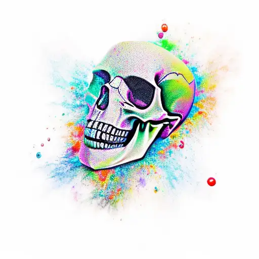 Skull With Liquid Chrome Pouring Over It