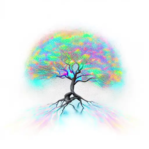 Tree With Lighting Bolt