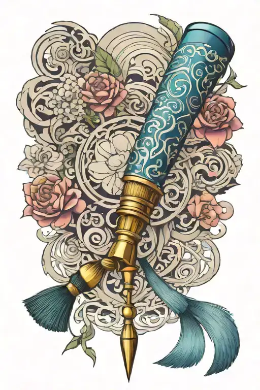 A Chinese Pen With A Tassel At The End