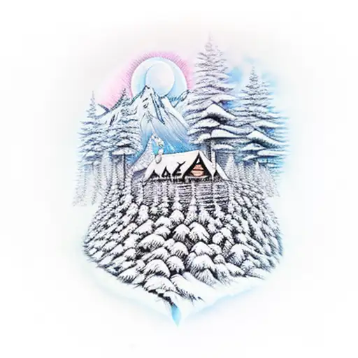 Wolf Owl River Mountain Tree Cabin