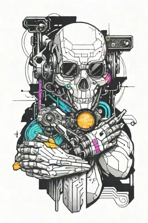 Cyberpunk Tattoo Inner Forearm