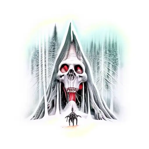 Dark Forest With Horror