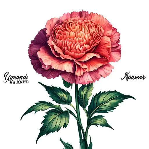 Carnations With Two Names Hinoring Cancer Victims