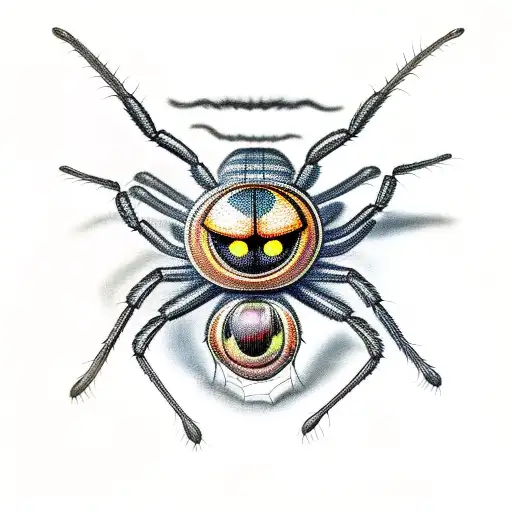 Spider With Fangs And Big Eyes