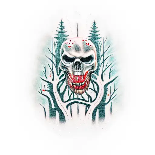 Dark Forest With Horror